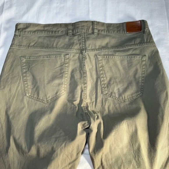 Peter Millar 5-Pocket Pants Men 36 x 29 Military Green Khaki Pima Cotton Casual - Picture 7 of 8